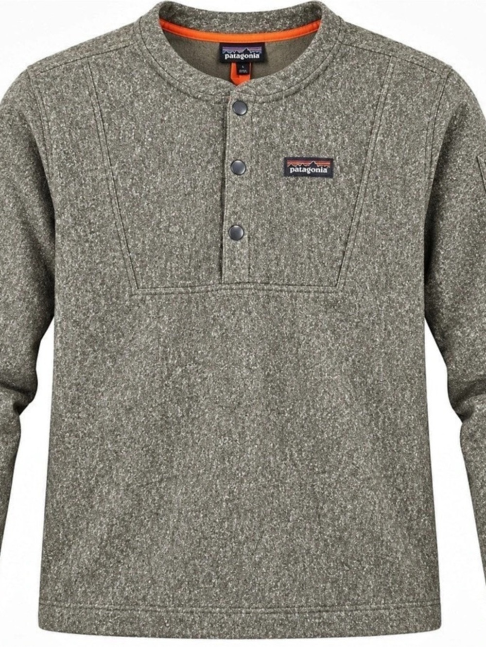 Patagonia Hemp Crew Sweatshirt Mens L Gray Snap Pullover FA19 53365 Workwear